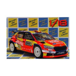 Skoda Fabia Rally2 N°25 Pepe López/Diego Vázquez Rallye Monte Carlo 2024 - Miniatura IXO 1/18