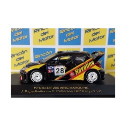 Peugeot 206 WRC Rallye Portugal 2001 N° 28 - Papadimitriou-Patterson - Miniatura Ixo 1/43