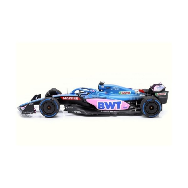 Miniatura Alpine A522 BWT GP Mónaco 2022 N°14 Fernando Alonso - Spark escala 1/18
