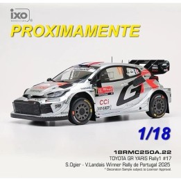 Miniatura Toyota GR Yaris Rally1 Rallye Portugal 2025 Nº17 Ogier/Landais - Ixo 1/18